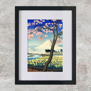 High-quality Mounted + Framed Print The River Banyu In Springtime - Tsuchiya Koitsu Japanese Woodblock Print Ukiyo-e - City of Paradise