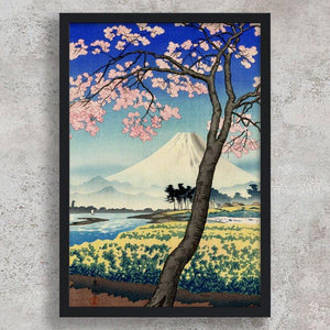 High-quality Framed Print The River Banyu In Springtime - Tsuchiya Koitsu Japanese Woodblock Print Ukiyo-e - City of Paradise